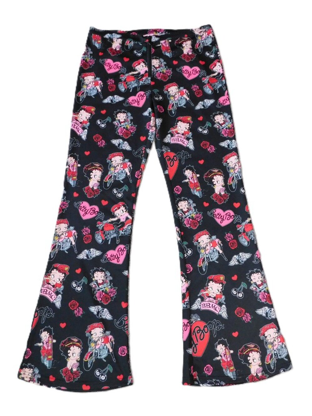 Dolls Kill x Betty Boop Tough Betty Twill Flare Pants | Moto | EUC | XL